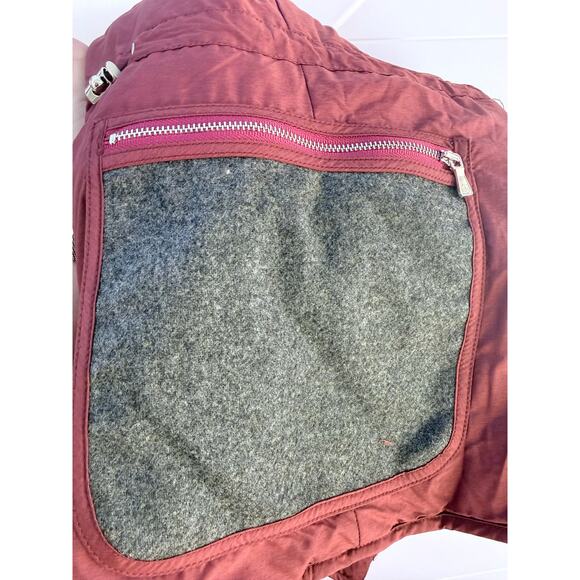 Peter Millar Womens Addison Quilted Travel Vest Size Medium Maroon Zip Pockets - Picture 5 of 7